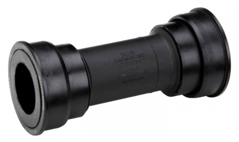 Transmisie & Accesorii - Butuc pedalier Shimano Tiagra BB-RS500-PB, press fit pentru cursiera, rulmenti dreapta & stanga, tub intern, culoare negru