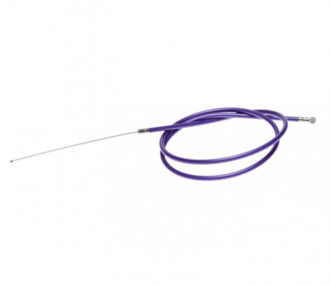 Set Cablu+Teaca - Cablu frana fata cu teaca, pentru biciclete, lungime cablu 1000mm, lungime teaca 850mm, culoare mov