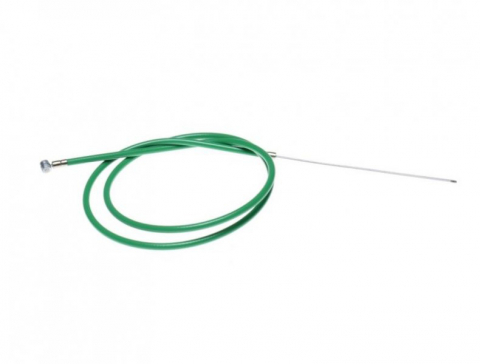 Sistem Frânare - Cablu frana spate cu teaca, pentru biciclete, lungime cablu 1650mm, lungime teaca 1500mm, culoare verde