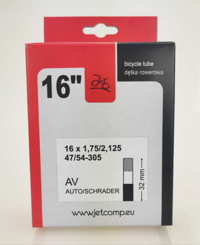 Anvelope-Camere - Camera de aer biciclete JET 16" x 1,75/2,125 AV-32mm