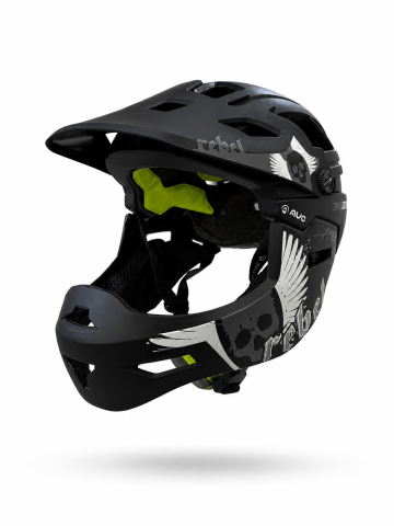 Casca bibiclete/trotinete MOON KS11 FULL FACE marime S (53-55cm) negru mat AVO REBEL [1]