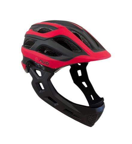 Casca bibiclete/trotinete PNY-49 FULLFACE negru/rosu MAT marime L (51-56cm) AVO [3]
