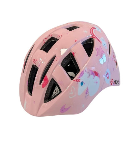 Echipamente - Casca bibiclisti copii PNY-11 roz deschis UNICORN marime M (46-51cm) AVO
