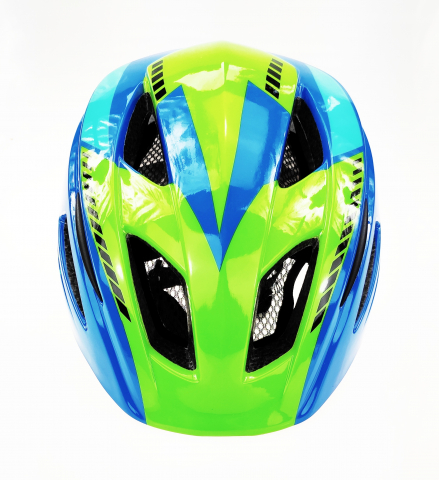 Casca biciclisti AVO-03, culoare albastru/verde, marime M (46-52cm) [4]