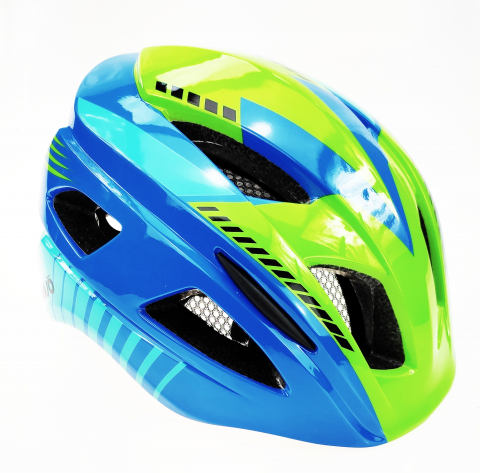 Caști - Casca biciclisti AVO-03, culoare albastru/verde, marime M (46-52cm)