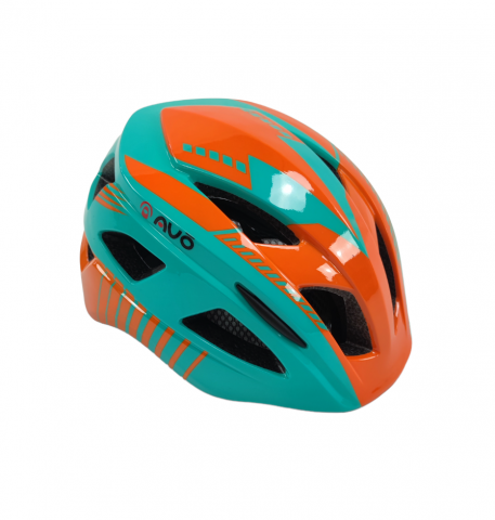 Echipamente - Casca biciclisti AVO-03, culoare portocaliu/albastru, marime M (46-52cm)