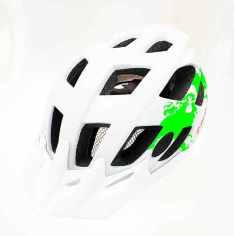 Caști - Casca biciclisti AVO-24, marime L (58-61 cm), culoare alb/verde