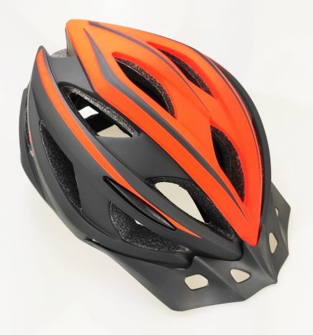 Casca biciclisti AVO-28, marime L (55-61 cm), culoare negru/portocaliu [1]