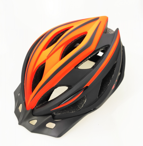 Echipamente - Casca biciclisti AVO-28, marime L (55-61 cm), culoare negru/portocaliu