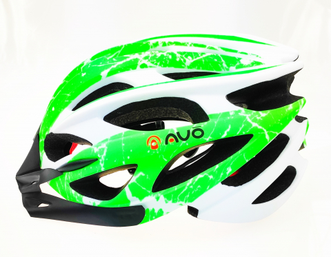 Casca biciclisti AVO-48, culoare alb/verde mat, marime L (58-62cm) [3]