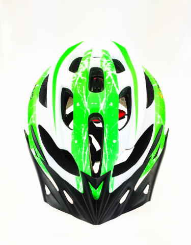 Casca biciclisti AVO-48, culoare alb/verde mat, marime L (58-62cm) [4]