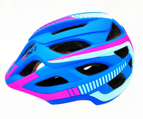 Casca biciclisti AVO-49, model fullface, marime L (48-56 cm), culoare albastru/roz [4]