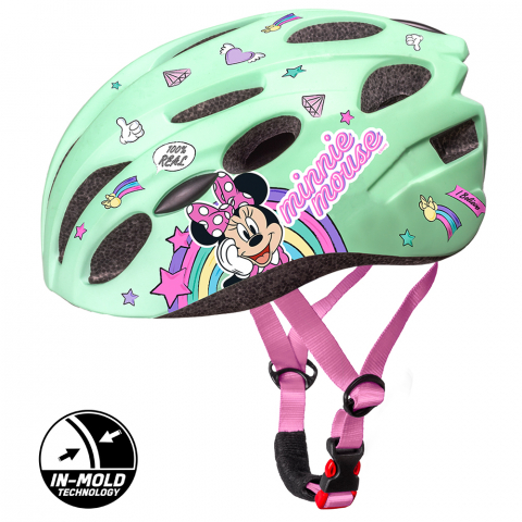 Casca biciclisti copii IN-MOLD, model Minnie Mouse, culoare verde, marime M(52-56cm) [1]
