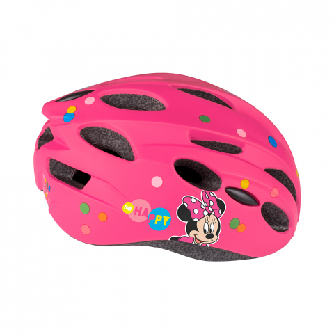 Caști - Casca biciclisti copii IN-MOLD, model Minnie Mouse, culoare roz, marime M(52-56cm)