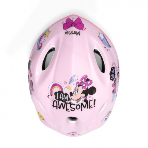 Casca biciclisti copii, model Minnie Mouse, culoare roz, marime M(52-56cm) [9]