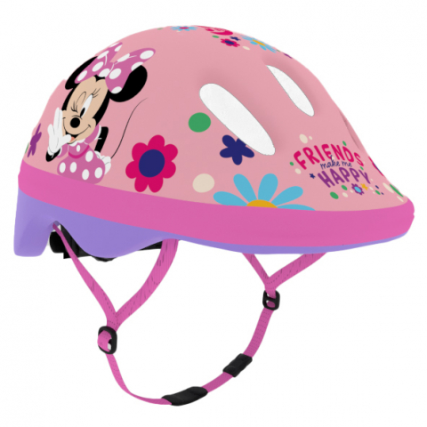 Caști - Casca biciclisti copii, model Minnie Mouse, culoare roz, marime XS(44-48cm)