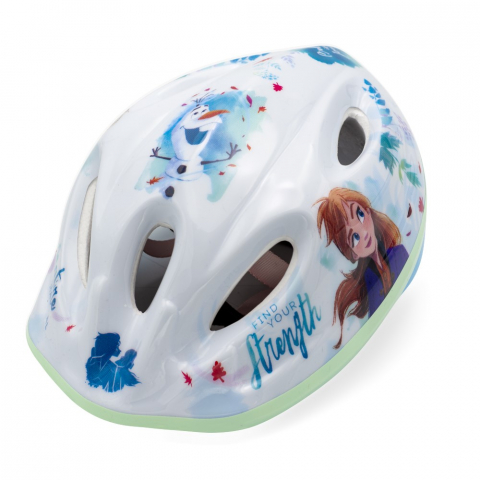 Casca biciclisti copii Frozen II, culoare alb/albastru, marime M(52-56 cm) [1]