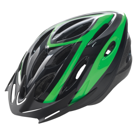 Echipamente - Casca Rider Culoare Negru/Verde Marime L (58-61cm)