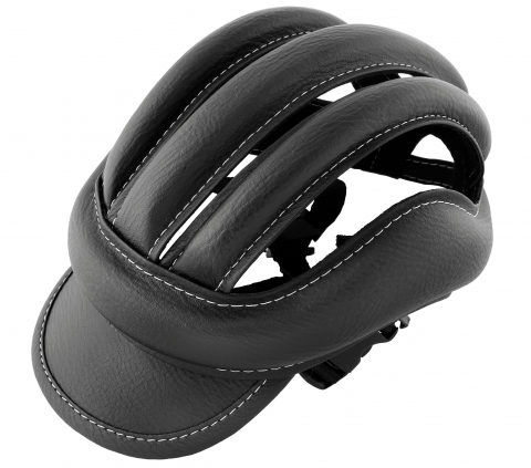 Caști - Casca Vintage Piele Eroica Negru
