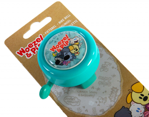 Accesorii-Design-Ornament - Clopot de bicicleta Woezel & Pip, culoare turcoaz