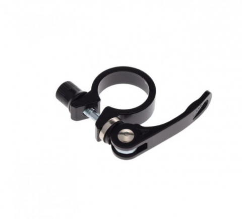 Suspensie-Cadru - Colier tija sa, prindere rapida, 34.9mm, culoare negru, din aluminiu