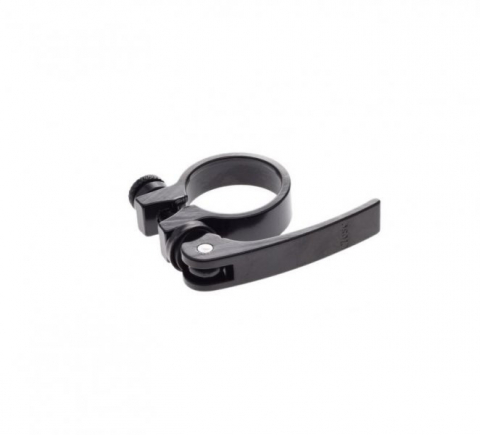 Suspensie-Cadru - Colier tija sa, prindere rapida, 34.9mm, culoare negru, din aluminiu