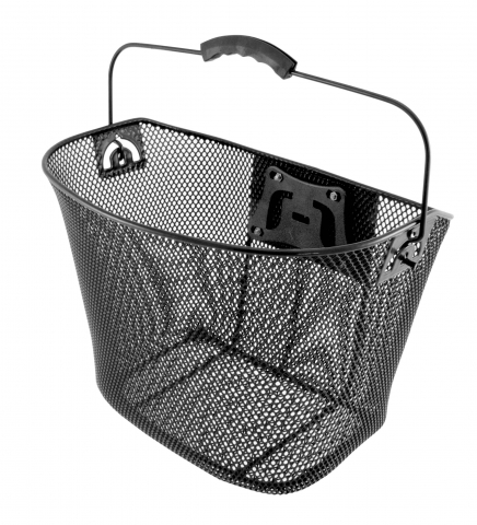 Transport-Depozitare - Cos Bicicleta Fier 35x25x26cm Negru Prindere Rapida