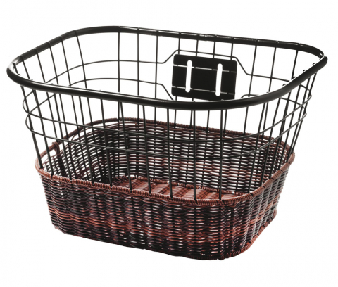 Transport-Depozitare - Cos Bicicleta Fier 38x38x22cm Negru