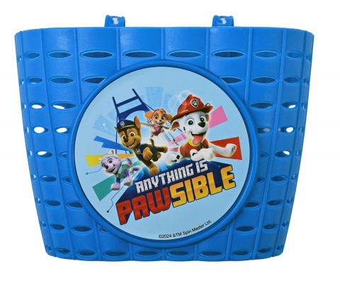 Transport-Depozitare - Cos de plastic pentru biciclete, model PawPatrol, culoare albastru