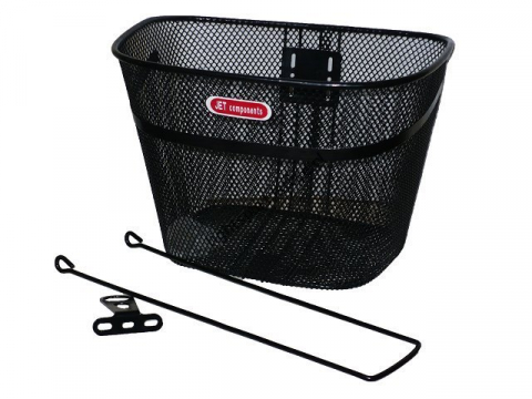 Coșuri - Cos fata biciclete HT-012, culoare negru, 34x25,5x24cm, 600 grame, prindere 1"