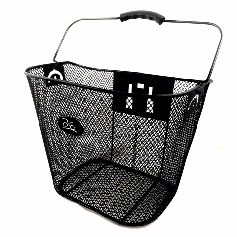 Transport-Depozitare - Cos fata biciclete XH-BK-07, tip plasa, prindere Click, culoare negru