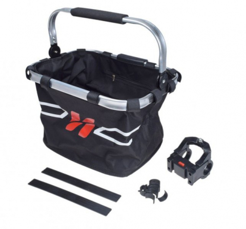 Transport-Depozitare - Cos fata material, culoare negru/rosu