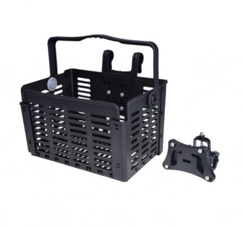 Transport-Depozitare - Cos fata plastic tip lada, culoare negru