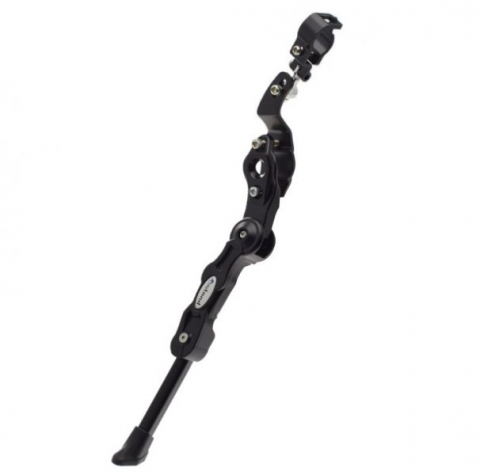 Cricuri - Cric lateral aluminiu, prindere cadru spate, culoare negru, reglabil 24"-28", pentru bicicletele cu frana disc