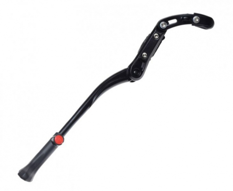 Cricuri - Cric lateral aluminiu, prindere cadru spate, reglabil 24"-28", culoare negru, pentru bicicletele cu frana disc, greutate 453g