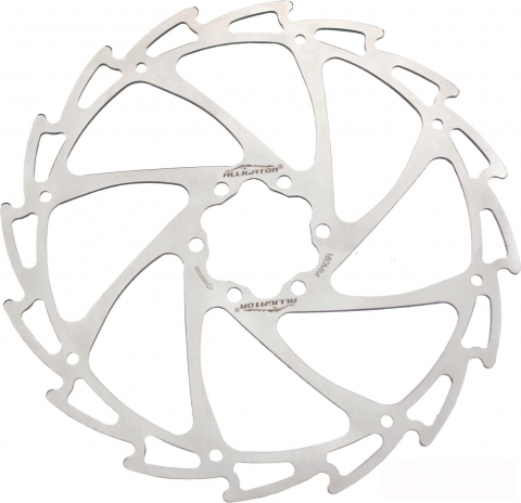Sistem Frânare - Disc Frana Alligator Wind Cutter Otel IS6 180mm 115gr Argintiu