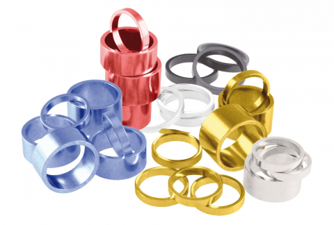 Suspensie-Cadru - Distantier Alu Anodizat Albastru 1-1/8 H-5mm