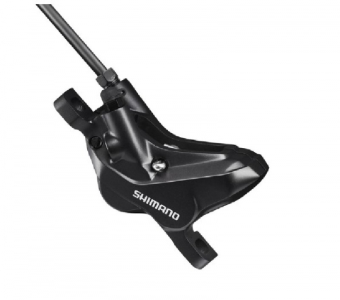 Sistem Frânare - ETRIER FRANA PE DISC SHIMANO DEORE BR-MT420, HIDRAULICA, FATA SAU SPATE, FARA ADAPTOR, PLACUTE METAL D02S, NEGRU, AMBALAT IND.