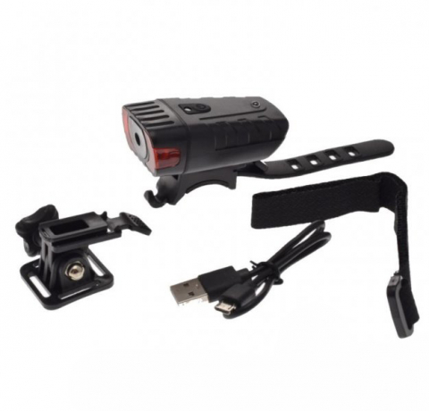 Iluminat-Semnalizare - Far fata biciclete, 1 led, 300 LM, incarcare USB