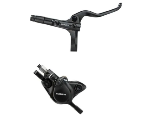 Frane Hidraulice - Frana pe disc  asamblat Shimano BL-MT200(R), BR-MT200(F), levier otel, fara adaptor, placute resin, furtun