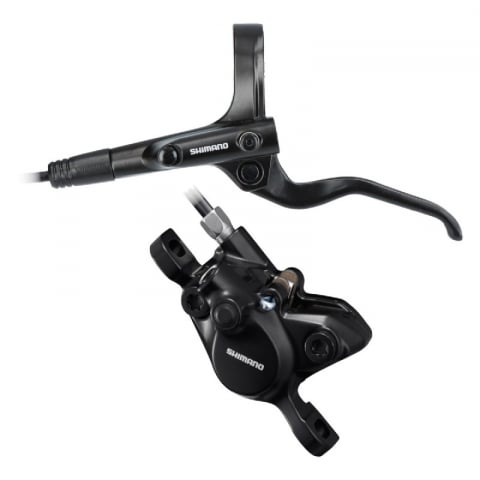 Frane Hidraulice - Frana pe disc fata, Set Asamblat Shimano Altus Bl-Mt201(L), Br-Mt200(F), Levier Aluminiu, Fara Adaptor, Placute Resin, Furtun Sm-Bh59-Ss 1000Mm Negru, Incl. Oliva & Insertie Conectare, Negru