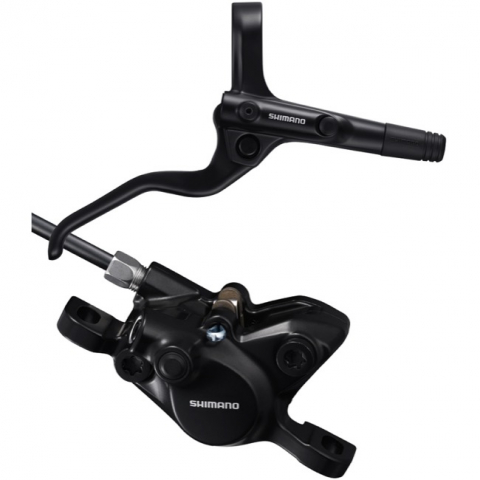 Frane Hidraulice - Frana pe disc spate, Set Asamblat Shimano Altus Bl-Mt201(R), Br-Mt200(R), Levier Aluminiu, Fara Adaptor, Placute Resin, Furtun Sm-Bh59-Ss 1000Mm Negru, Incl. Oliva & Insertie Conectare, Negru, Ambalat