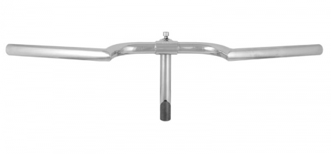 Suspensie-Cadru - Ghidon Condor, otel, latime 545mm, Ø22.2, culoare argintiu, fara manere de frana