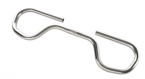 Suspensie-Cadru - Ghidon cursiera Touring, aluminiu, latime 590mm, Ø25.4, culoare argintiu lucios polisat