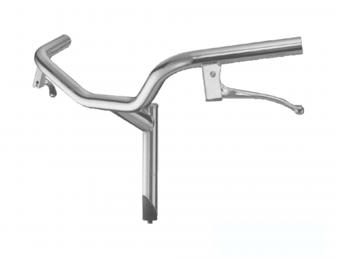 Suspensie-Cadru - Ghidon cursiera Tranz-X Oversize, aluminiu, latime 440mm, Ø31,8, culoare negru, cu manete de frana