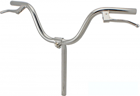 Suspensie-Cadru - Ghidon Pieghevole 20"/24", otel, latime 565mm, Ø22.2, culoare argintiu, cu manete de frana