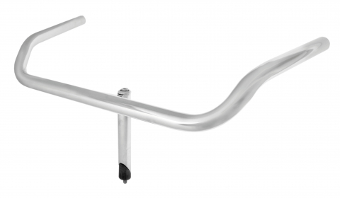 Suspensie-Cadru - Ghidon Torino, otel, latime 495mm, Ø22.2, culoare argintiu, fara manete de frana