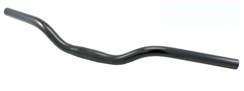 Suspensie-Cadru - Ghidon Trekking, aluminiu, latime 590mm, Ø25.4, culoare negru satin