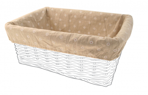 Transport-Depozitare - Husa Panza 43x33x19cm Crem/Flori