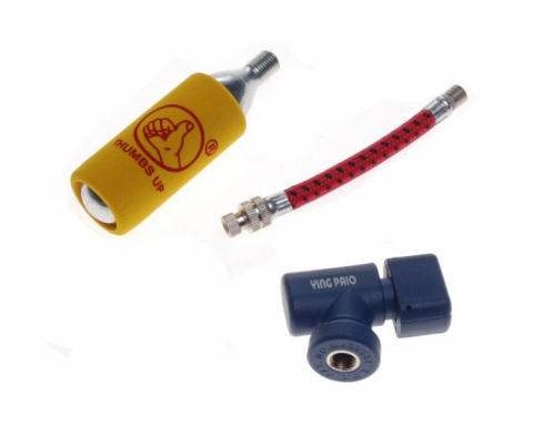 Anvelope-Camere - Kit Co2 racord universal, 1 rezerva de 16gr